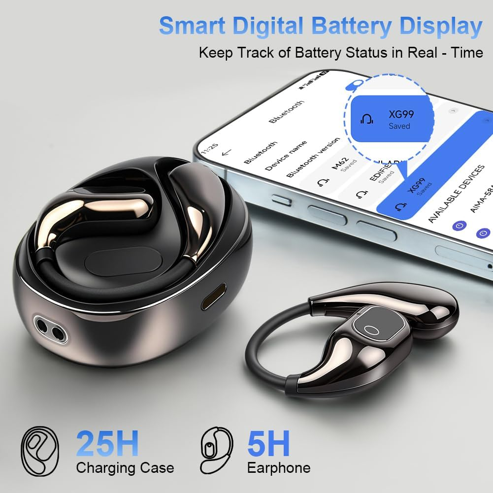 AOOSU XG99 AI Translation Earbuds, Real Time, Open Ear, Bluetooth 5.4, 144 Languages, 25 Hours Playtime, Perfect for Travel & Business image number 6