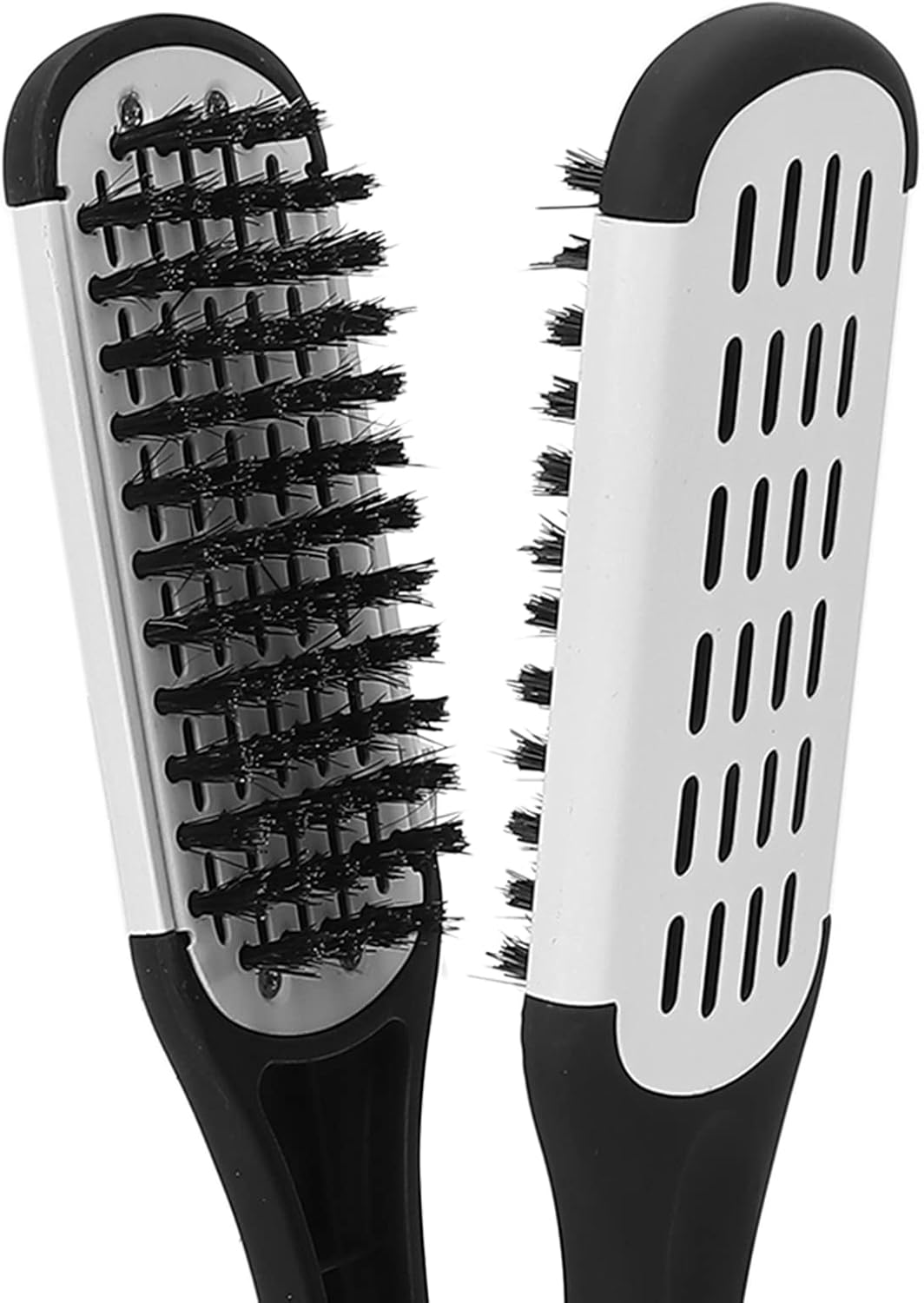ANKROYU Hair Straightening Brush, Hair Brush, Double Sided Brush, Comb Clip, Antistatic Straightening Tool, Comb, Clipper Comb for Women, Home Use, Hairdressing Salon image number 6