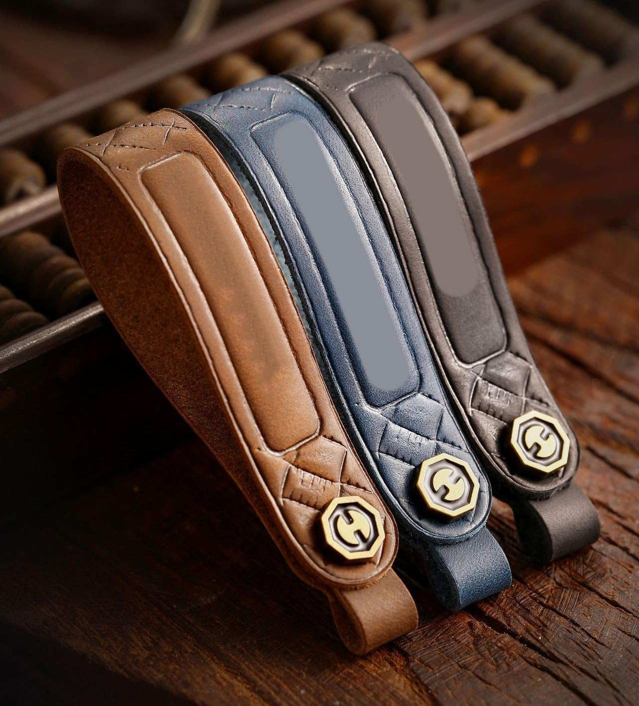 HIBEYO Fit for 2025 Volvo Leather Key Fob Cover Compatition with Volvo EX30 EX90 for Polestar 3 4 Polestar3 Polestar4 2025 NFC Accessories Smart Remote Auto Key Shell with Keychain(Black) - Black image number 3