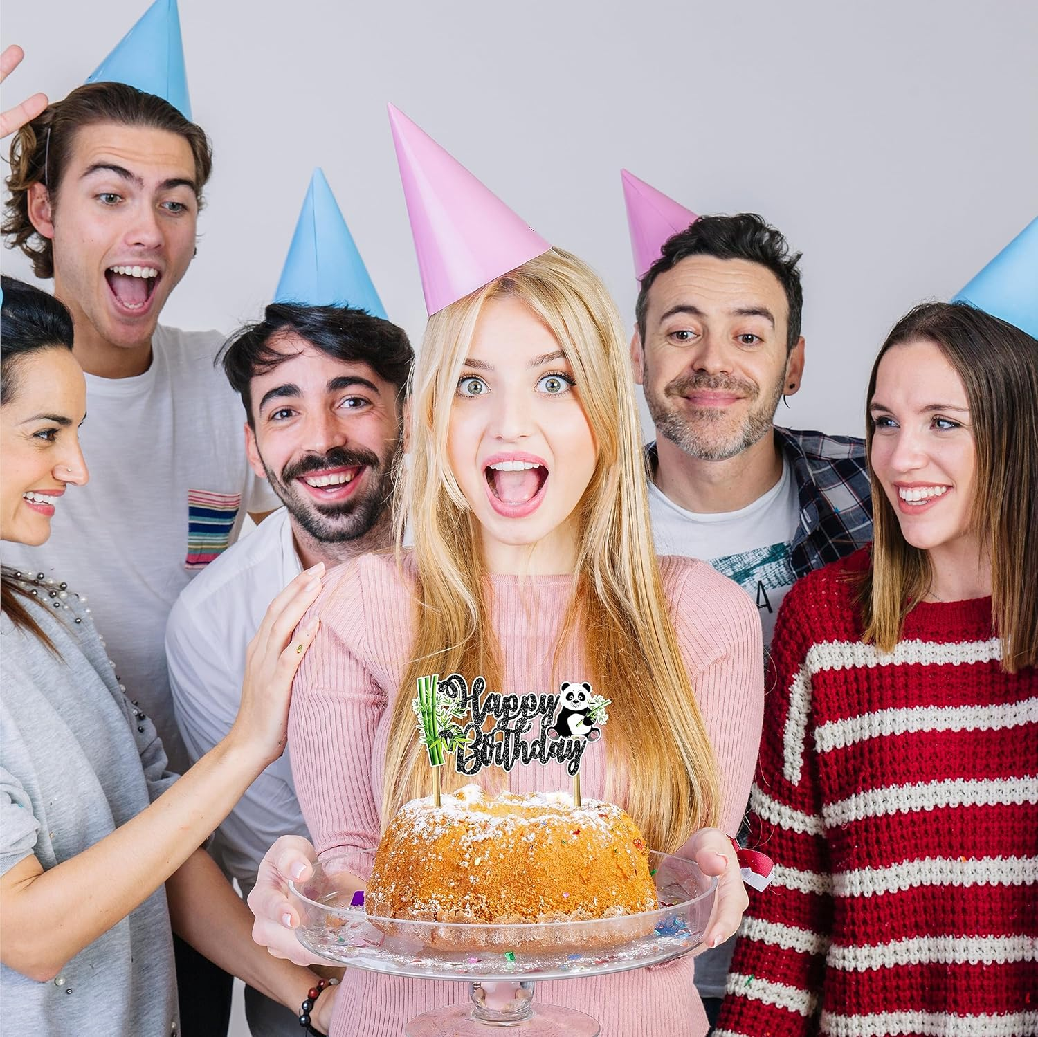 Panda Happy Birthday Cake Topper &ndash; Adorable and Fun Decoration for Animal-Themed Birthdays and Cute Party Celebrations