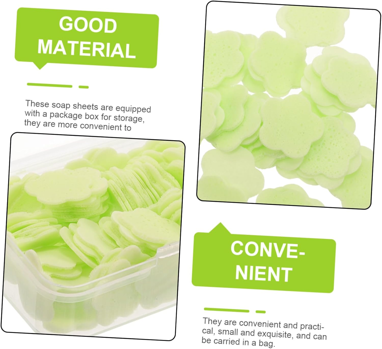 Soap Sheets Portable Travel Soap Slices for Camping Bulk Hand Wash for Outdoor Activities