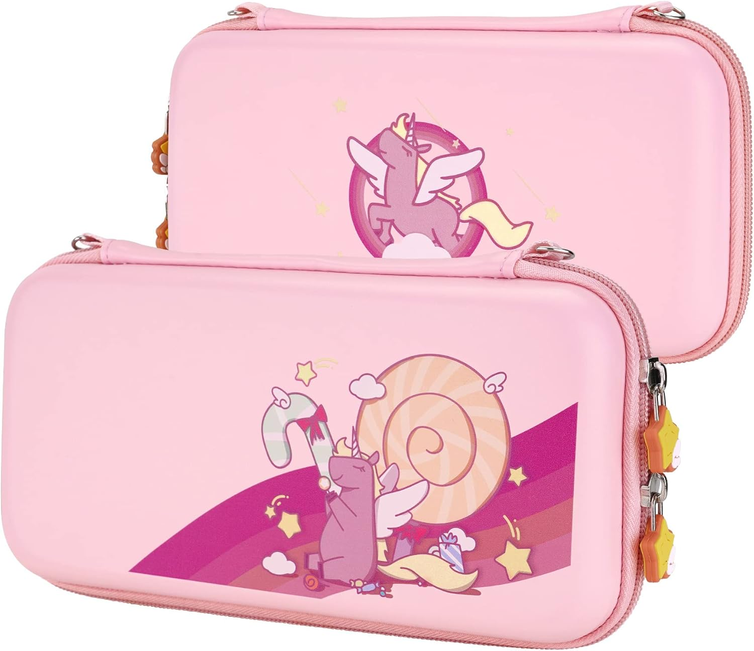 Extremerate Playvital Pink Cute Carrying Case for Nintendo Switch Lite, Thumb Grip + Kitten & Chicken Slim Travel Case for Switch Lite, Portable Hardshell Girl Storage Case for Switch Game Accessories