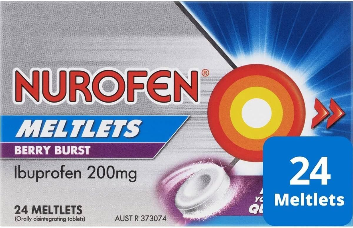 Nurofen Meltlets Pain Relief Berry Burst 200Mg Ibuprofen 24 Pack, Blue image number 3