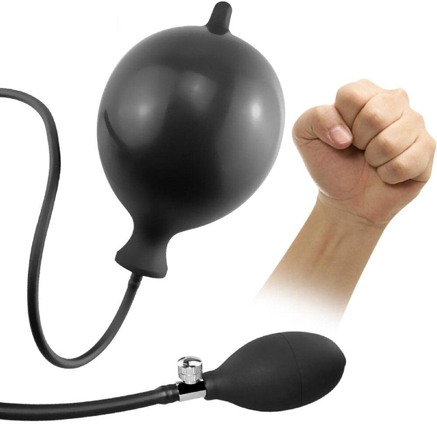 Inflatable Anal Plug Butt Dildo Plug Expansion Training Kit Stimulation Anal Pump Expander Expandable Balloon XL Big Large Male Female Prostate G-Spot Sex Toy (Black Classic Style)