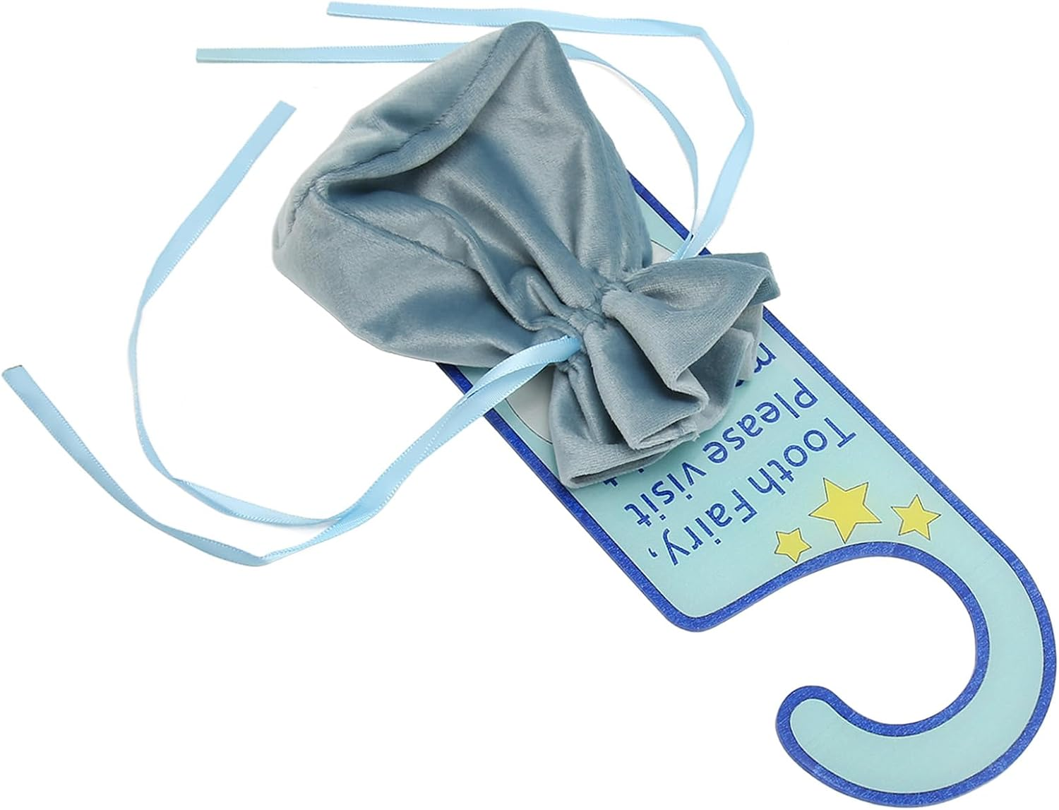 Tooth Fairy Pouch Tooth Fairy Pillow Boy Tooth Fairy Door Hanger, Sweet Acrylic Tooth Fairy Money Holder for Lost Teeth Kids Boys Girl, Tooth Fairy Baby Stationery image number 5