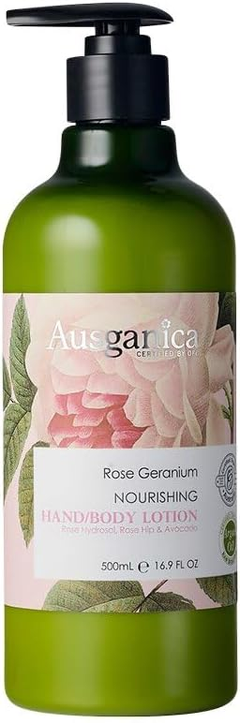 Ausganica Organic Rose Geranium Nourish Hand and Body Lotion 500 Ml