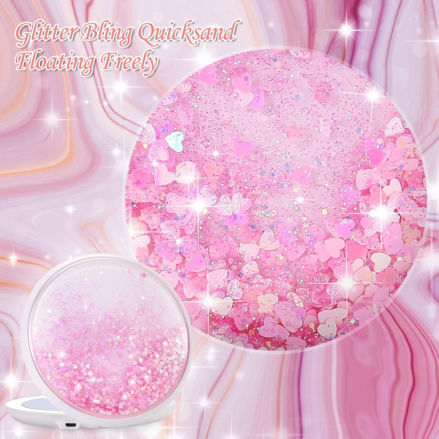 20X Magnifying Mirror, 5 Inch Compact Travel Mirror, Portable Close up Mirror for Purse/Handbag, Foldable, Double Sided image number 4