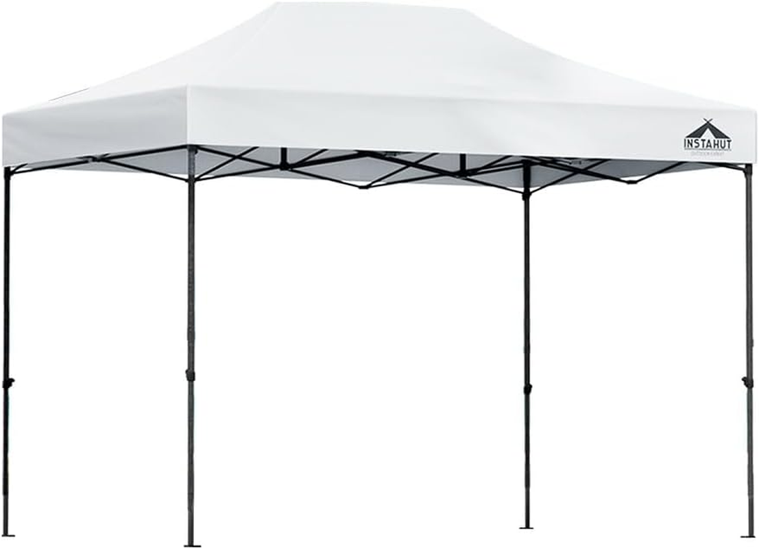 Instahut Gazebo 3X4.5, Pop up Camping Tent Marquee Folding White Gazebos Garden Outdoor Wedding Party Canopy Patio, Water Resistant and UV PU Coating image number 2