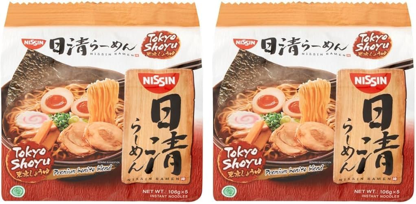 Nissin Ramen Tokyo Shoyu Instant Noodle 5 Packets, 530 G image number 2