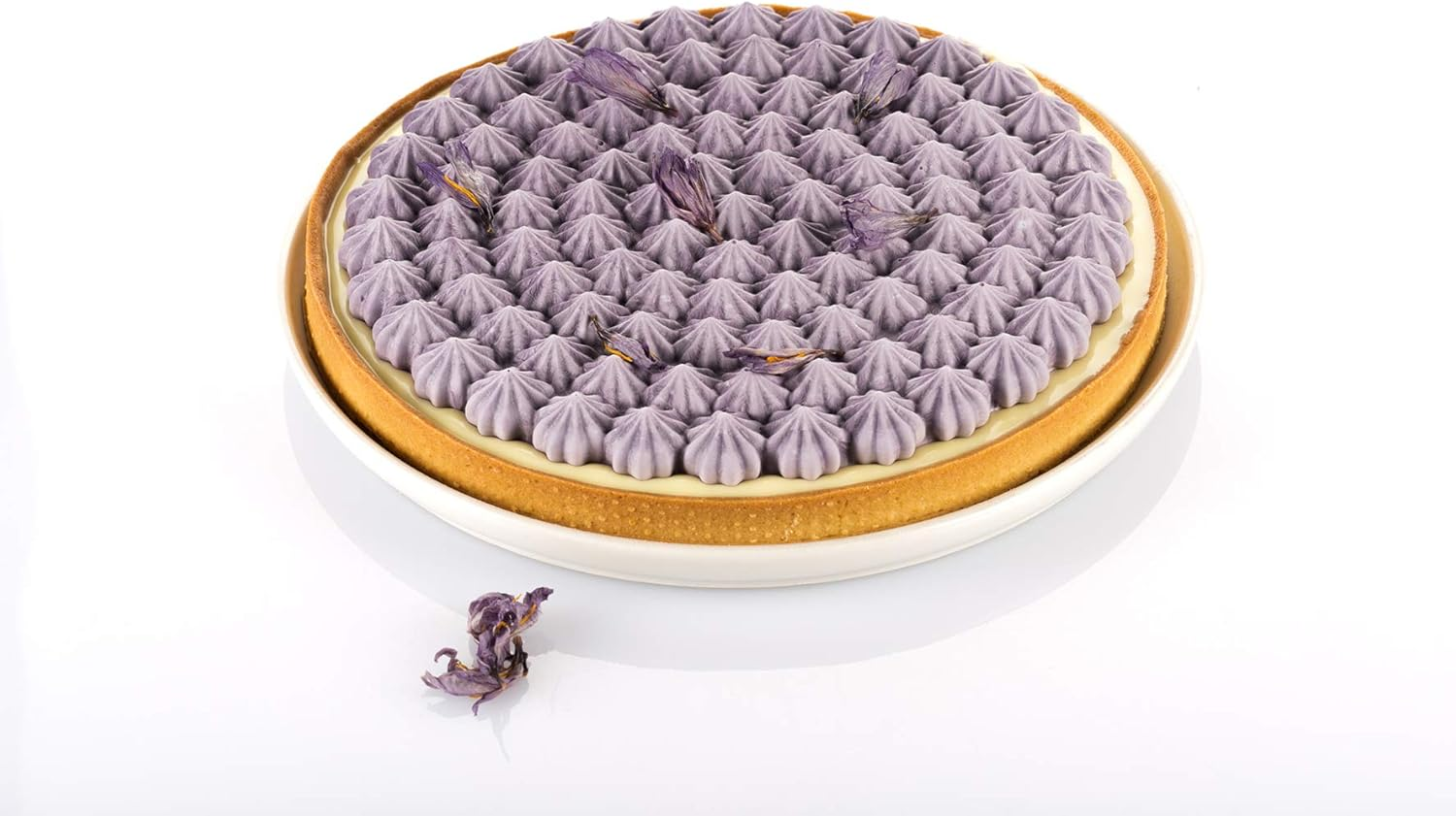 Silikomart - Kit Tarte Meringu&eacute; - Ring Set + Decorative Silicone Mat Diameter 250 Mm