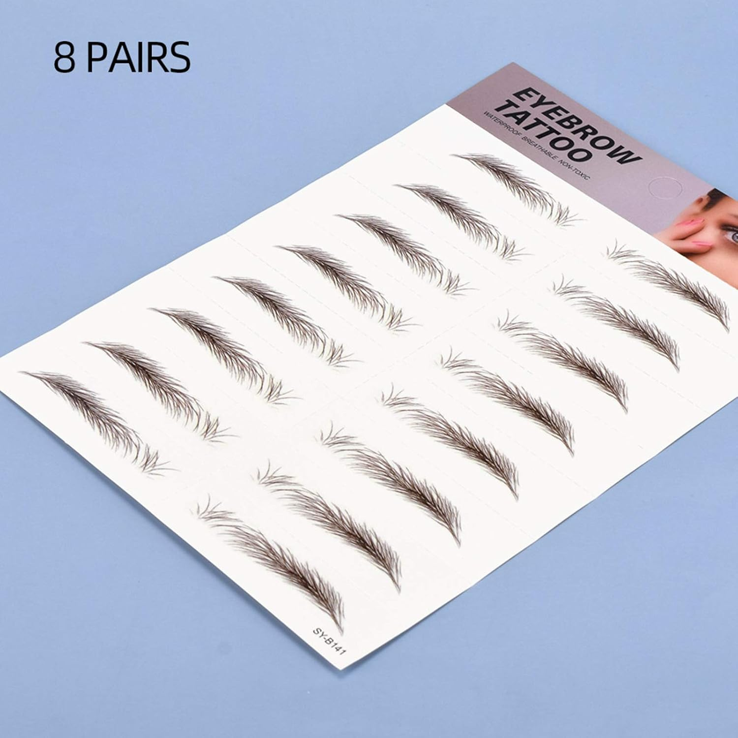 Tattoo Eyebrow Stickers Waterproof Permanent Eyebrow 3D Imitation Eyebrow Tattoos 3D Hair-Like Authentic Eyebrows Waterproof Long Lasting for Woman & Man Makeup Tool VCXN image number 2