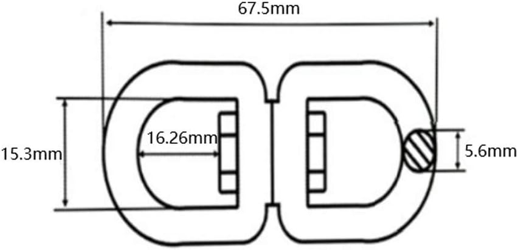 8 Pieces NUZAMAS M6 Double Ended Swivel Eye Hooks, 304 Stainless Steel Eye to Eye Swivel Shackle Key Ring Keychain Connector image number 2