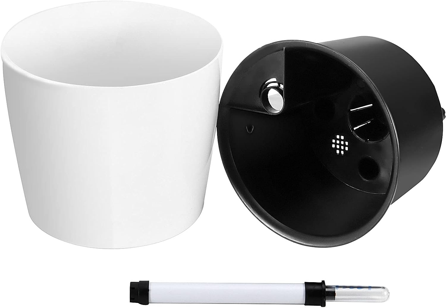 JOIKIT 4 Pack 7 Inches Self Watering Planter, White Plant Flower Pots with Water Level Indicator, Self Watering Pots for Indoor & Outdoor Succulents Plants Herb Garden image number 6