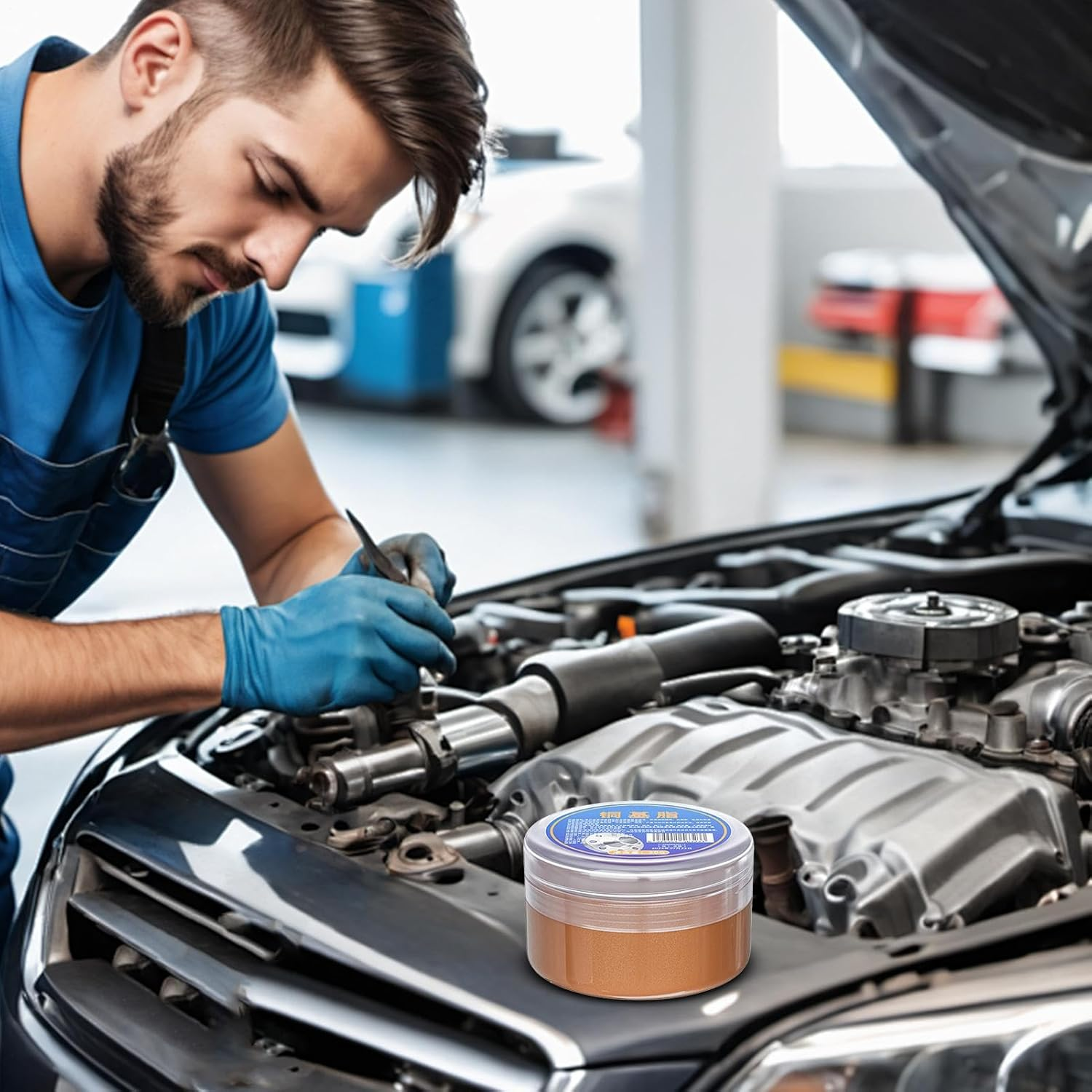 Copper Anti-Seize Lubricant,Copper Based Grease - Waterproof Lubricant and High Temp Grease for Metal, Professional Copper Based anti Seize Grease image number 2