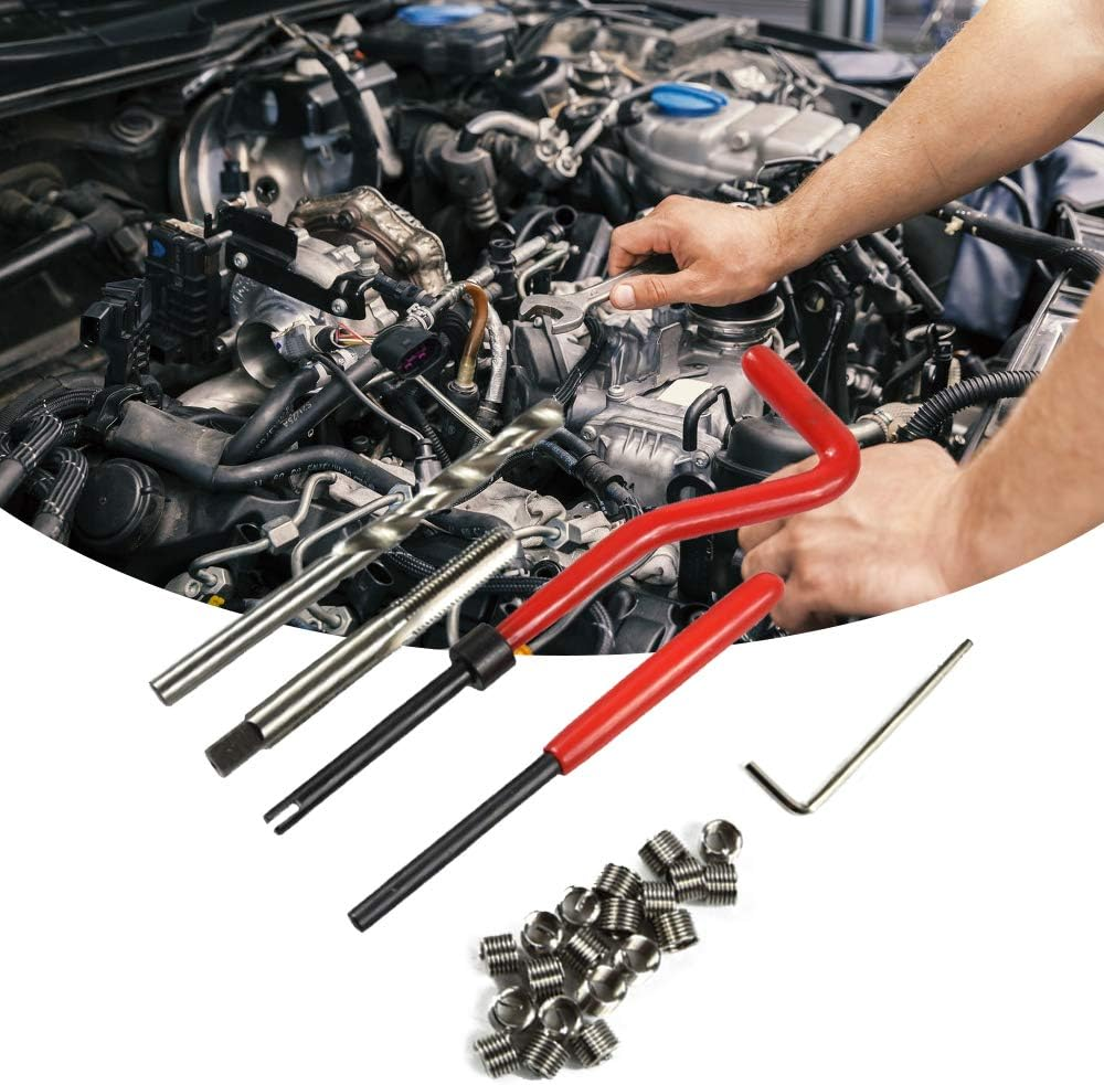 Xinyee 15Pcs M-10 X 1.0 Thread Repair Kit Helicoil Compatible 10Mm Damaged Threads image number 3
