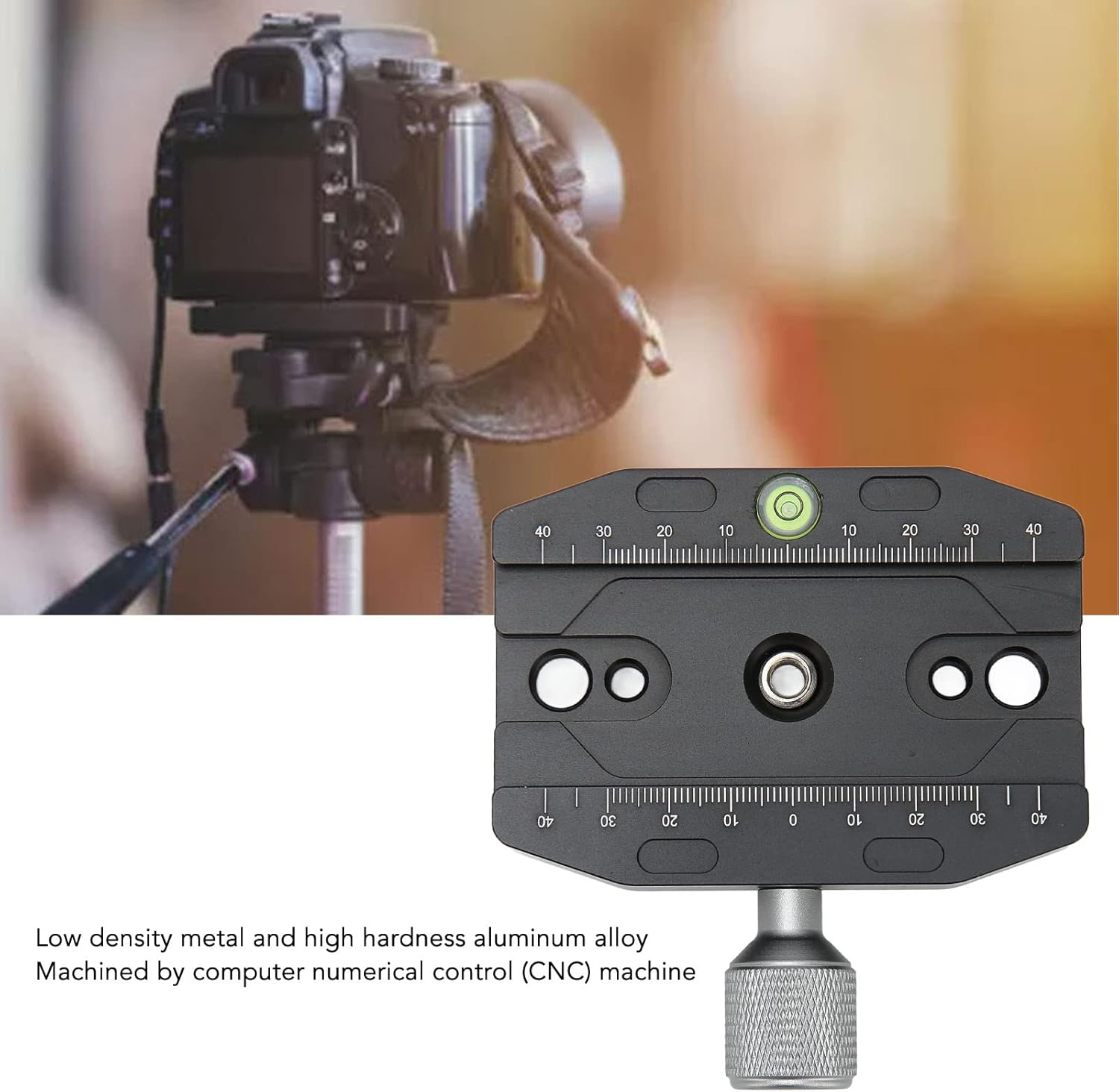 Ejoyous ARCA Swiss Standard Quick Release Plate Clamp (38Mm Width) Low-Density Metal Chemical Oxidation, Anti-Fingerprint Non-Slip Locking Fits 1/4"&3/8" Screws for Camera/Projector image number 4