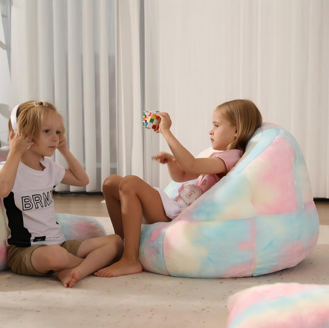 Ballarart CO Kids Bean Bag Chair (No Filling) - Beanbag Chair Cover, Bean Bag for Kids Sofa Chair for Lounging, Reading, Gaming image number 1