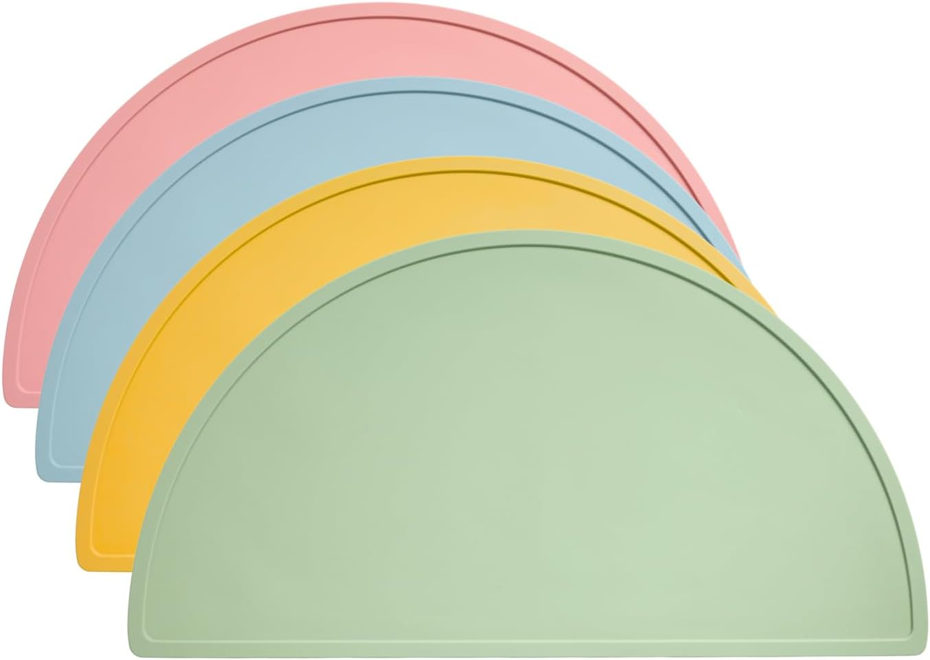 Silicone Baby Placemat, Dishwasher Safe, Safe Silicone, Child-Friendly, Waterproof, Oil-Resistant, Anti-Slip, Heat Insulating, Multi-Purpose for Pet, Dining, Nail Art & Painting (Yellow) - Pink image number 5