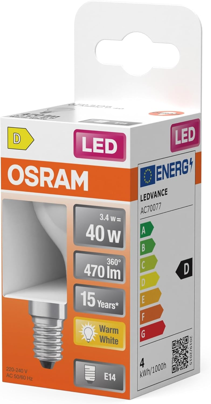 OSRAM LED Retrofit Classic P 3.4 W 827 Frosted E14 image number 2