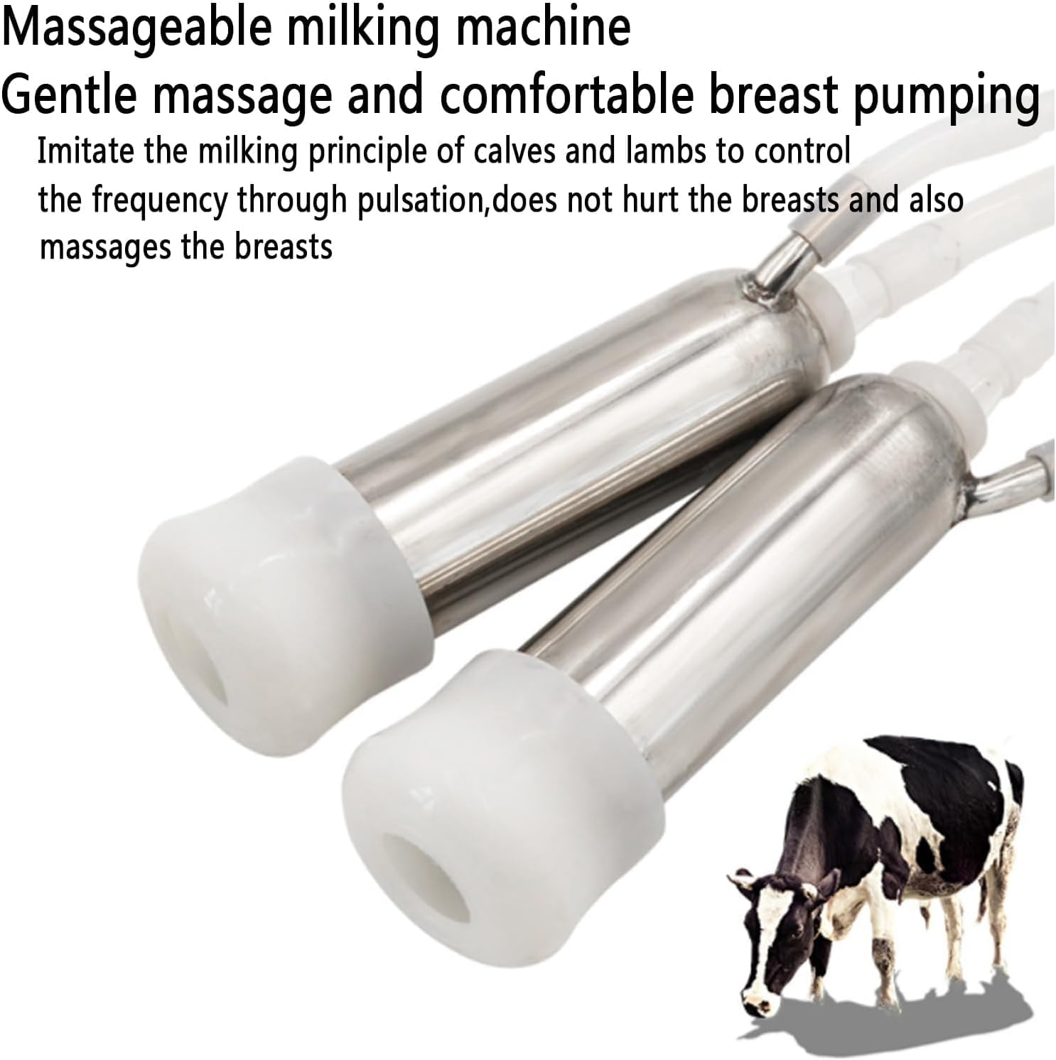 Rechargeable Direct Suction Milking Machine for Goats and Cows, 5L/10L Portable Home Milking Machine Cow Kit, Battery Operated Milker with Auto-Stop, Adjustable Suction, Milker for Small Farms image number 6