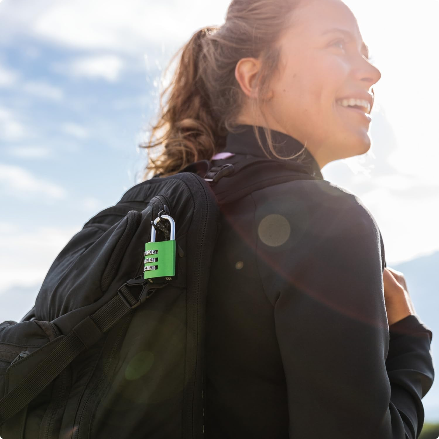 Padlock Combination Aluminum 30Mm Green