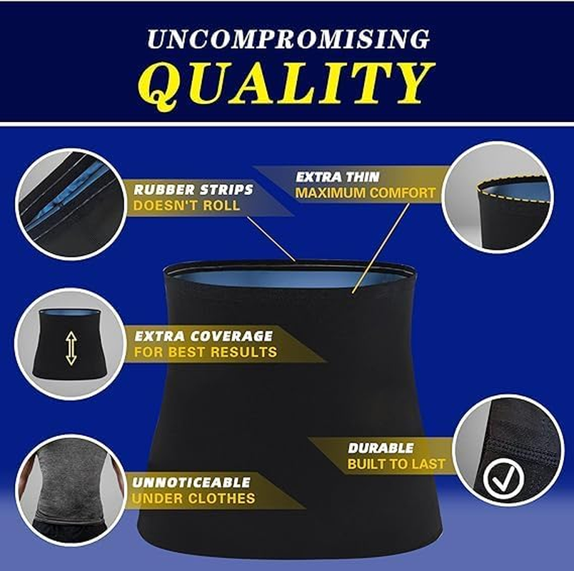 Sweat Shaper Waist Trim for Women, Men, Waist Trainer Sauna Belt, Neoprene Free Waist Binder Sauna Slimming Sauna Sweat Exercise Shaper Suitable for 50 Kg -85 Kg image number 1
