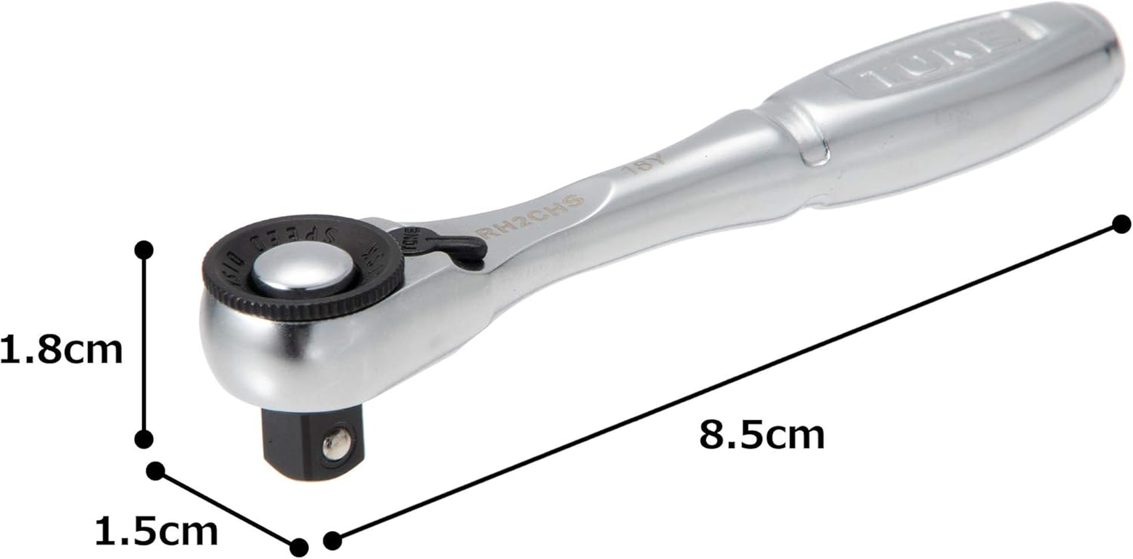 TONE Compact Short Ratchet Handle (Hold Type) RH2CHS Drive 0.25 Inch (6.35 Mm) (1/4 Inch) image number 5