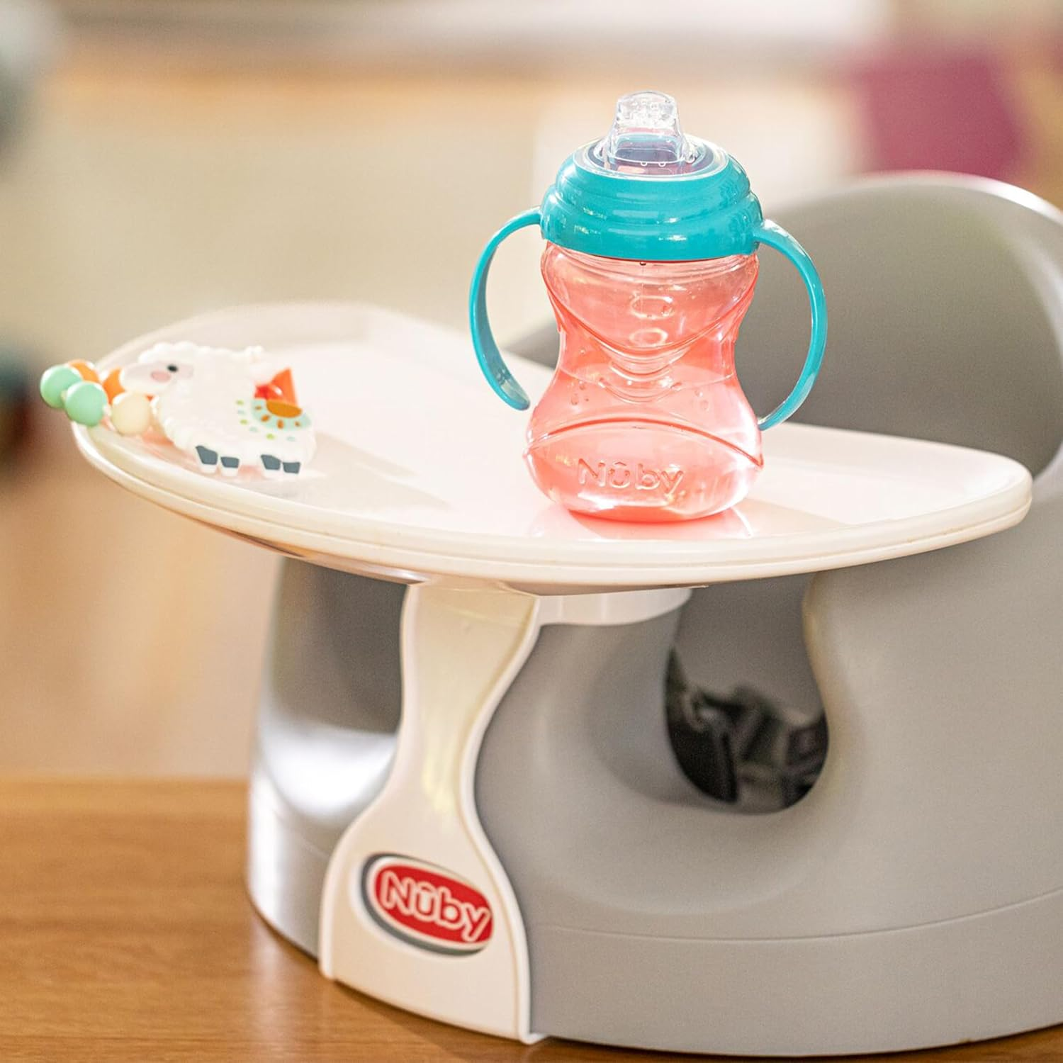 Nuby My Floor Seat Activity Tray with Easy Release Latch, Easy to Clean, for Ages 4-12 Months image number 4