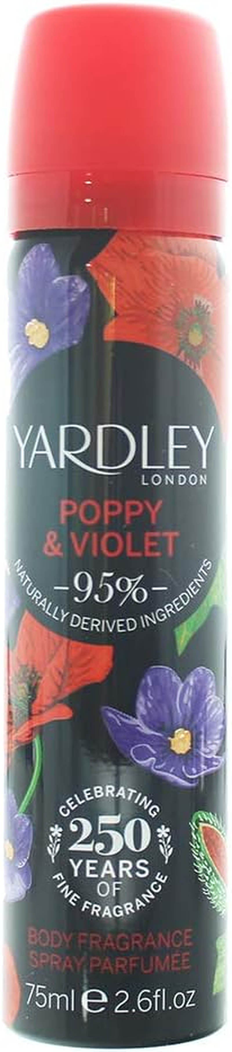 Yardley London Poppy & Violet 75Ml Deodoriser Body Spray Women Fragrance