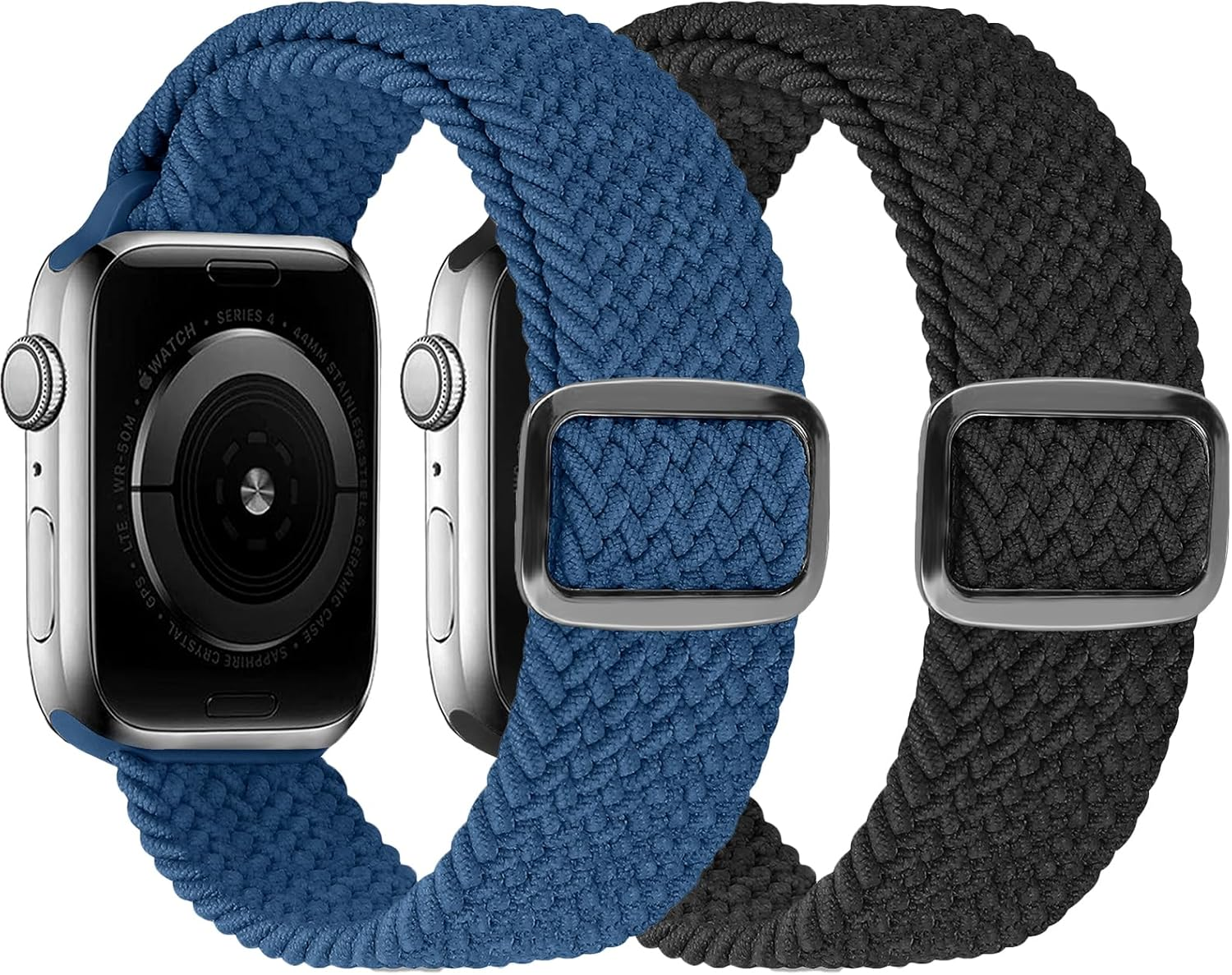 2 Pack Braided Bands Compatible with Apple Watch 38Mm 40Mm 41Mm 42Mm 44Mm 45Mm 46Mm 49Mm for Women Men, Solo Loop Nylon Strap for Iwatch Series 11/10/9/8/7/6/5/4/3/2/1/SE 3/Ultra 3