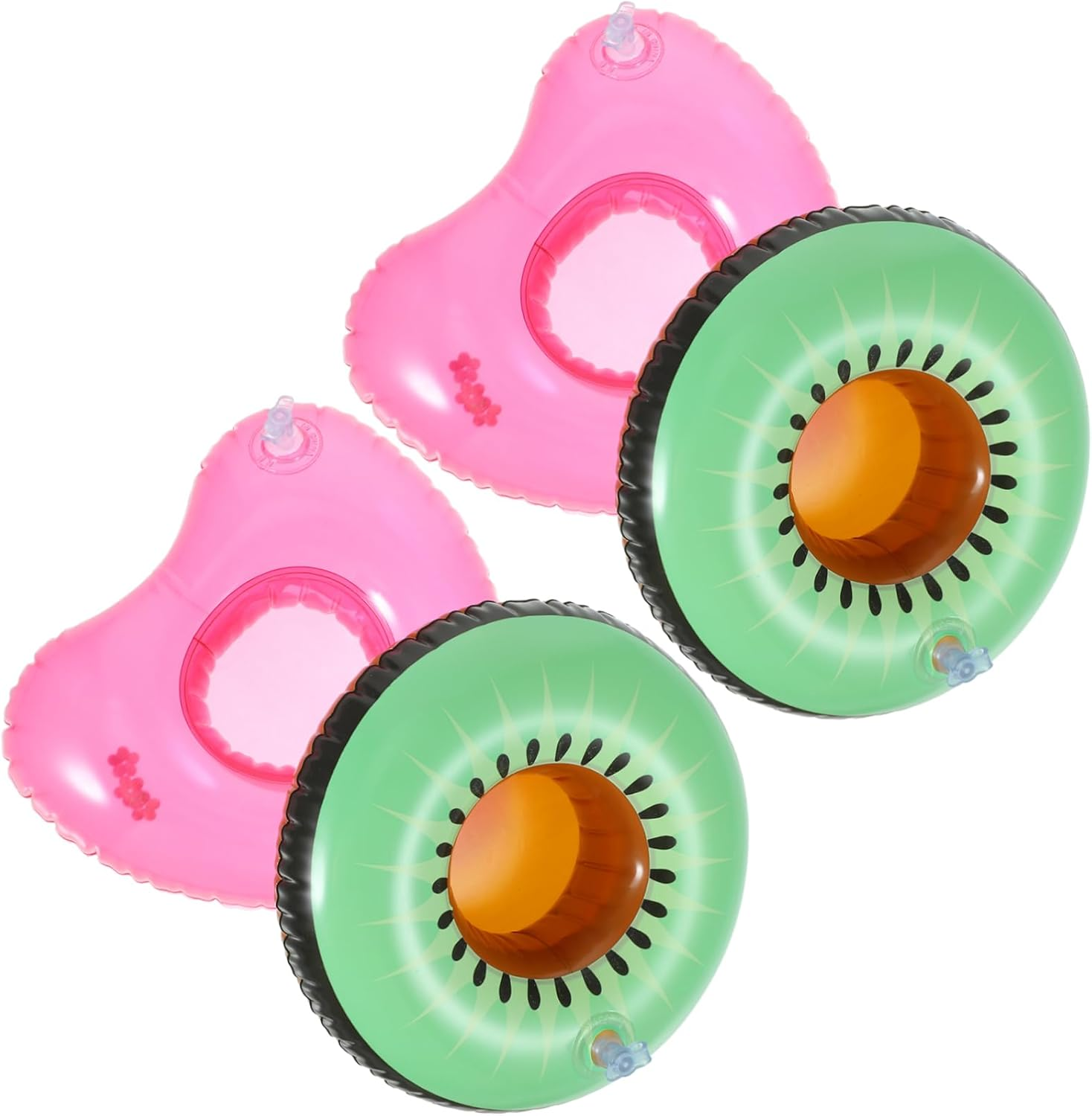 4Pcs Inflatable Drink Holder Pool Drink Float Floating Water Cup Holders for Swimming Pool Party image number 2