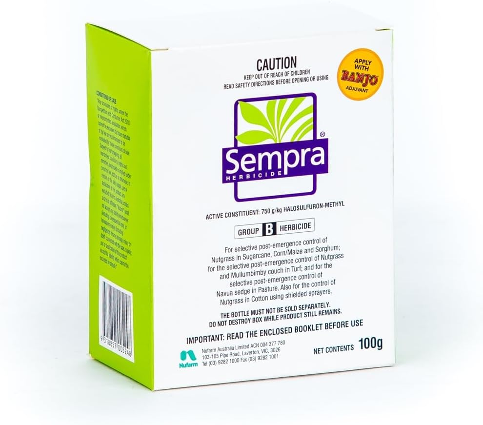 Nufarm Sempra Nutgrass and Mullumbimby Couch Herbicide 100G