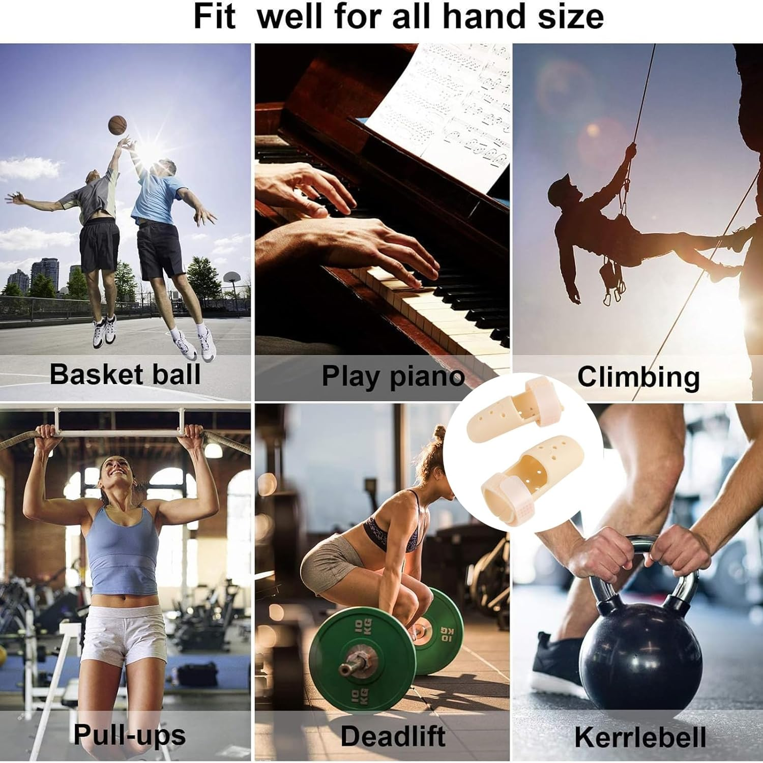 3Pcs Splint for Pinky,Plastic Mallet Dip Finger Support, Support Brace, Immobilizer Joint Protection Injury,3-Size Pack Mallet Finger Brace.