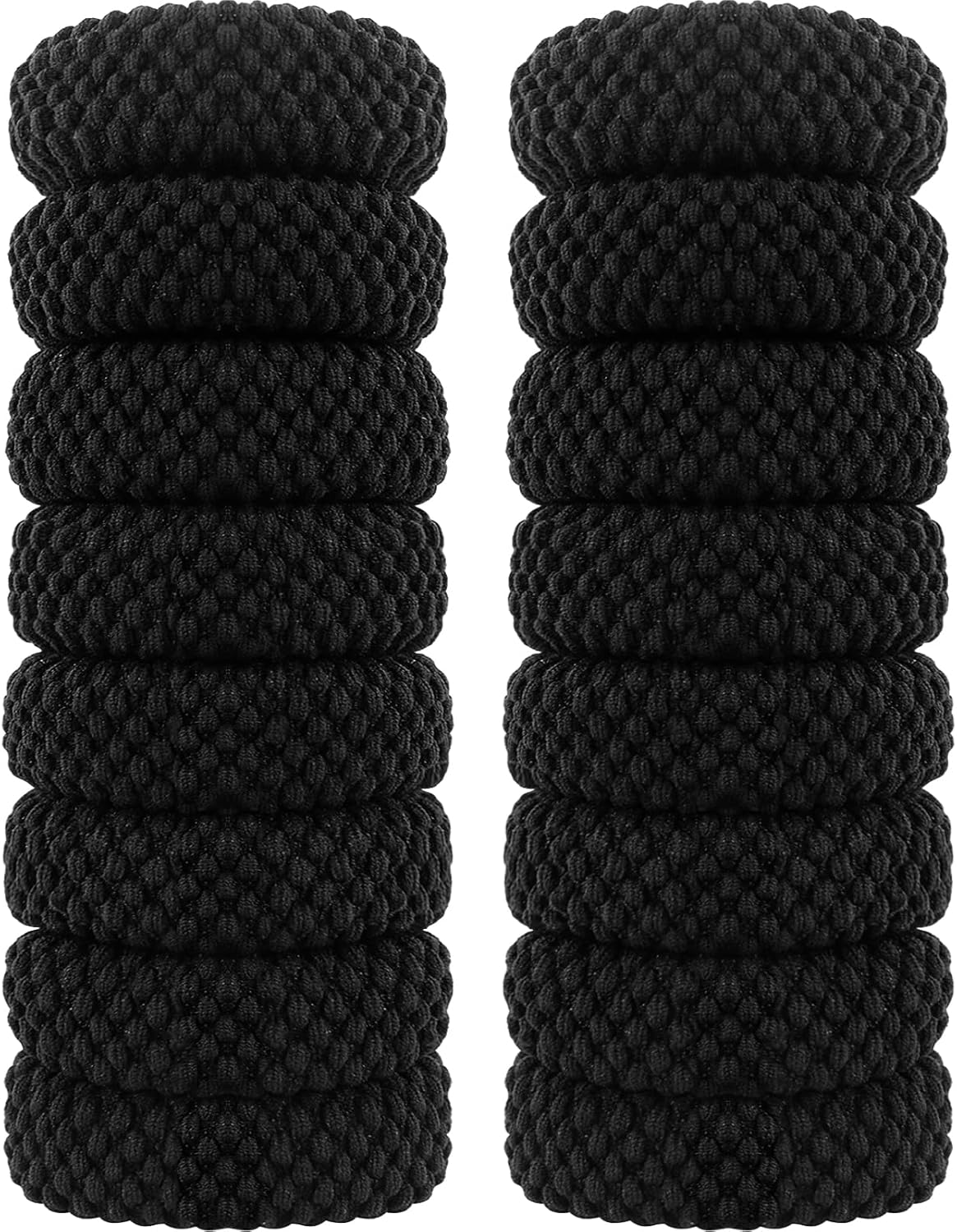 Hanyousheng Pack of 16 Hair Bobbles Thick Hair Scrunchies Black Wide Thick Cotton Hair Scrunchies Elastic Hair Bands Soft for Women Girls Strong Stretch Hair Bands Ponytail for Thick Hair image number 6