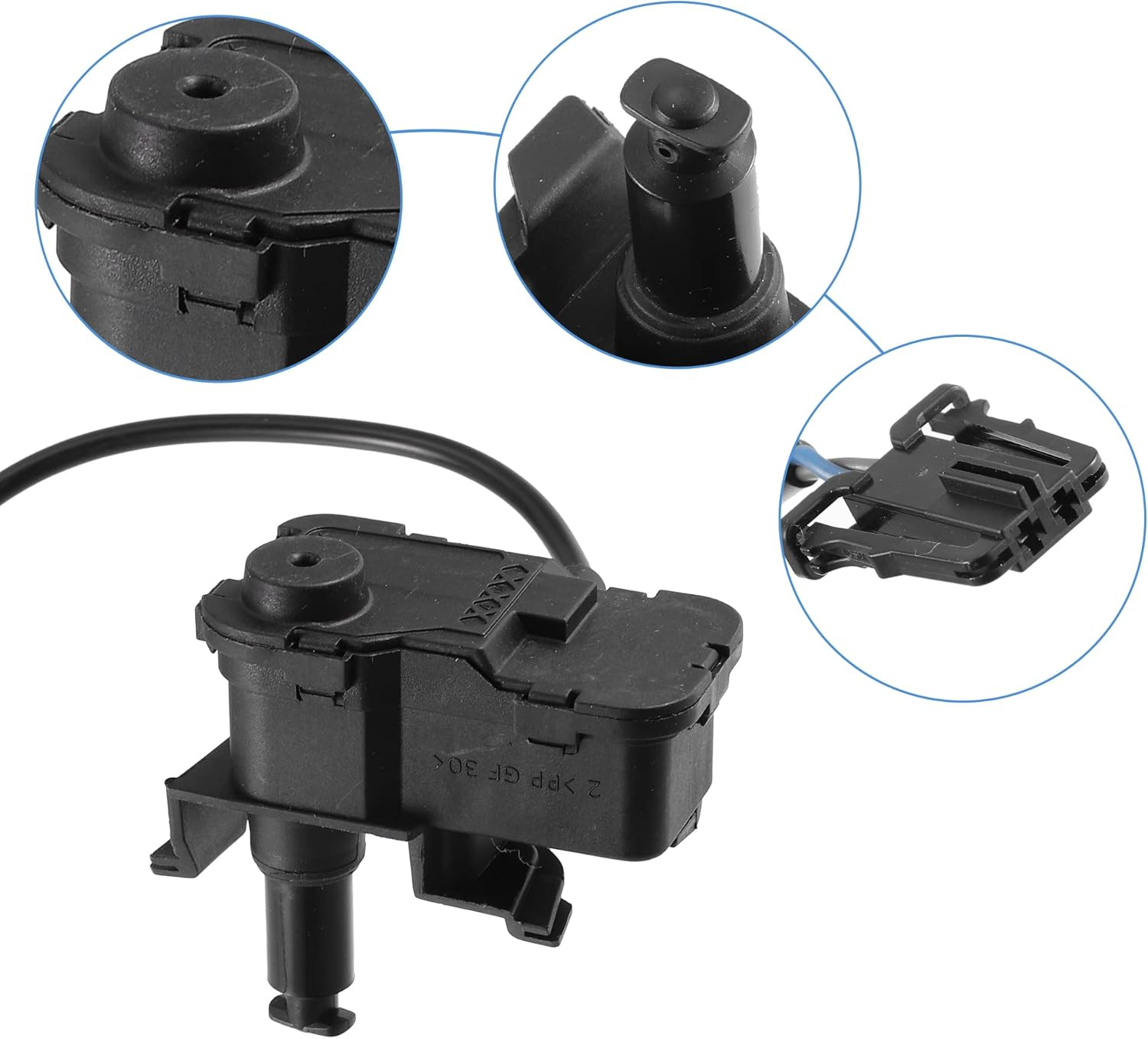 X AUTOHAUX Fuel Tank Cap Door Lock Actuator Fit for VW Polo 2013-2018 6R0810773F - Pack of 1 Black