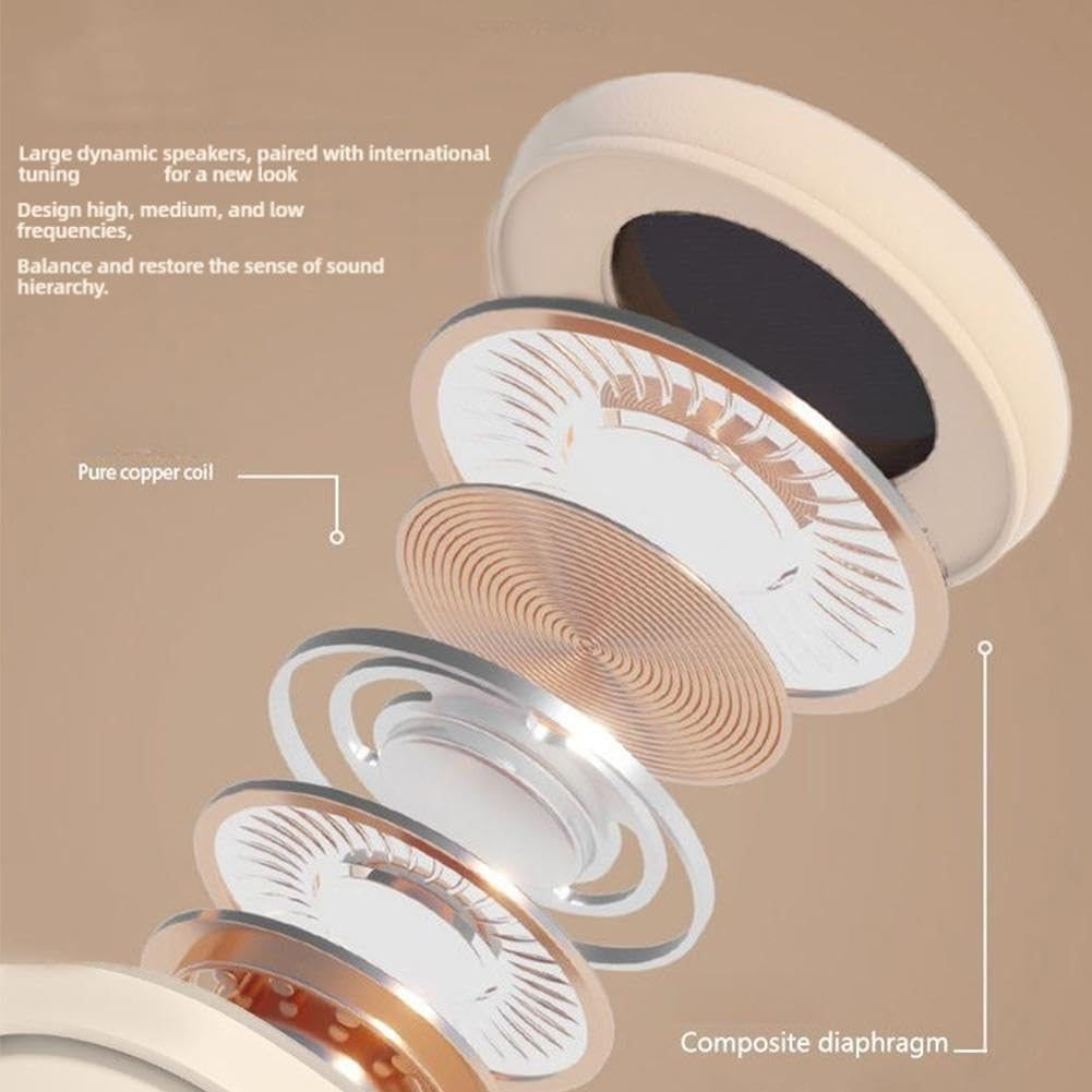 Wireless Bluetooth Headphones, Head Mounted Bluetooth Earphones Wireless, Comfort Heavy Bass Earphones, and Long Battery Life, Providing a Comfortable Wearing Experience (Blue) - Black image number 4