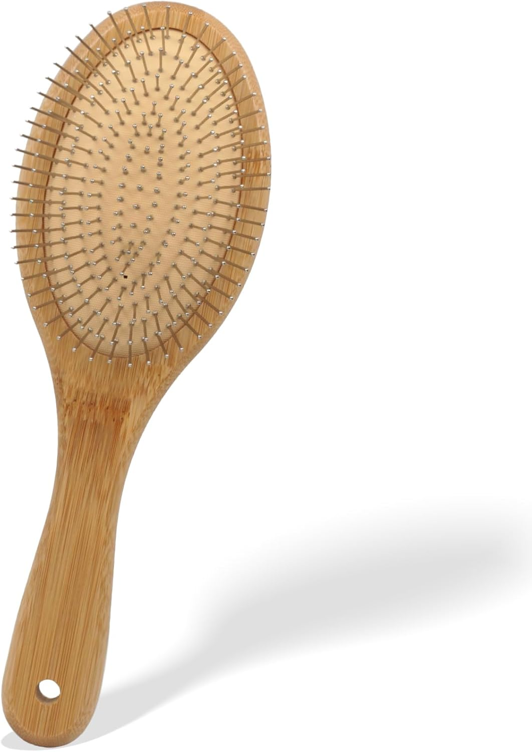 Bamboo Hair Brush, with Metal Bristles - Anti-Static, for Smoothing & Massage & Detangling, for All Hair Type, Men, Women, Children image number 5