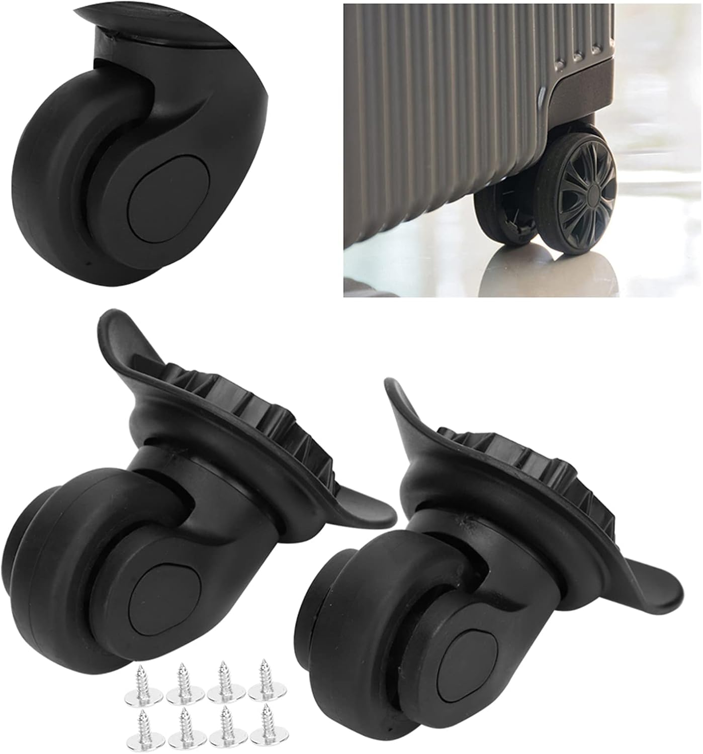 Outdoor Mute Single Row Wheel, Draw Bar Box Wheel, Replacement Luggage Cases Wheel, Luggage Replacement Wheel, Niversal Outdoor Suitcase Wheel for Outdoor Travel image number 2