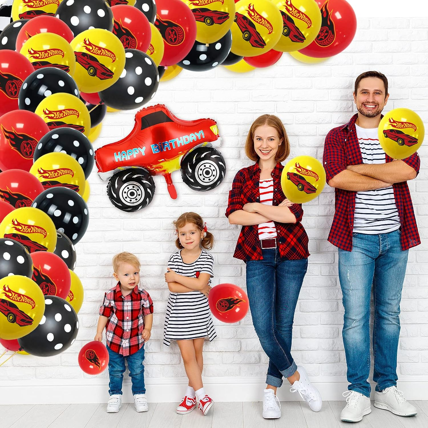 15Pcs Racing Car Party Latex Balloons 12 Inch Black Red Gold Racing Car Patterned Balloons for Racing Party Decoration Kids Boys Birthday Balloon Party Supplies image number 5