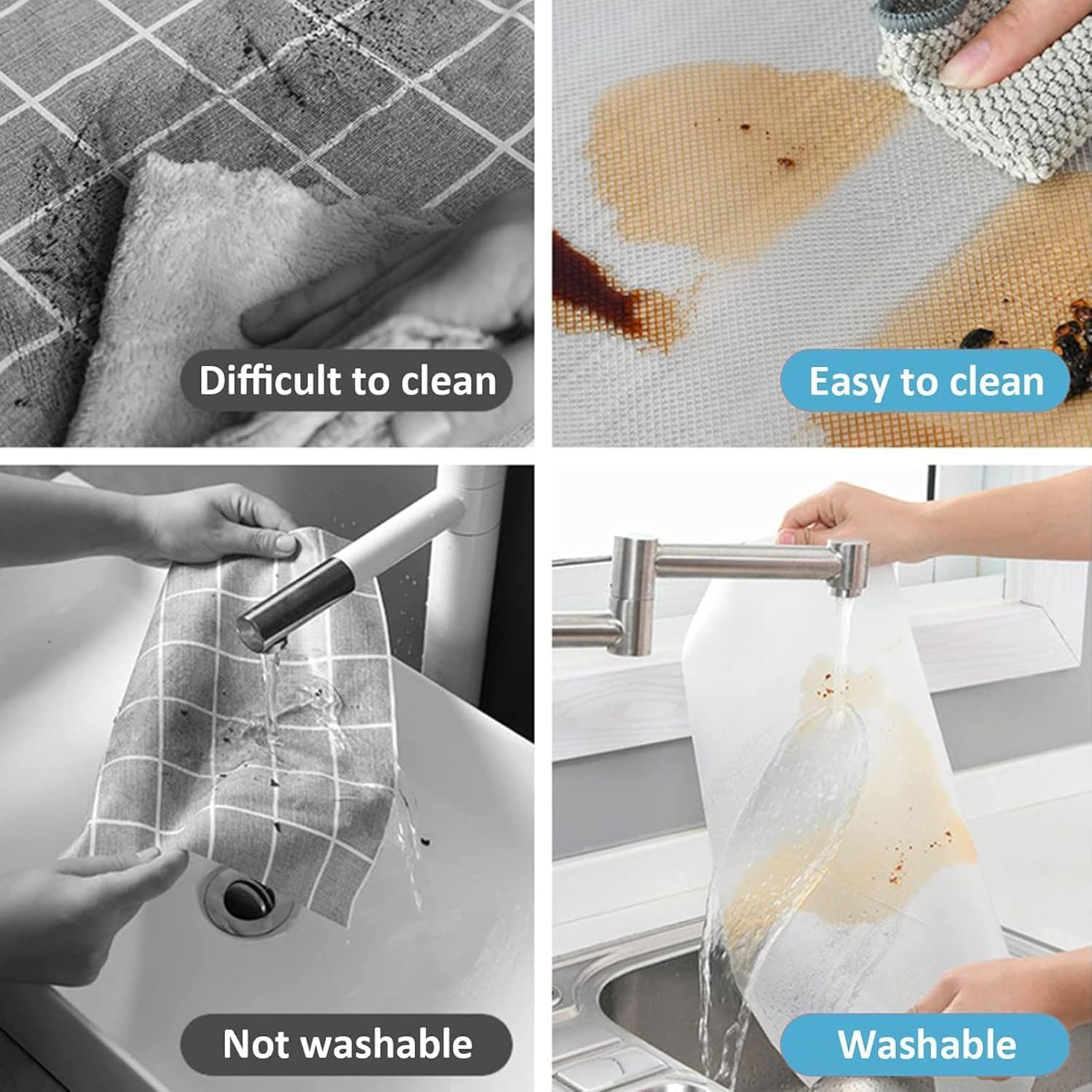 WADY Shelf Liner Non Adhesive Drawer Liner, Kitchen Cabinet Liner, Cabinet Liners for Shelves, Shelf Liners for Kitchen Cabinets Non-Adhesive, for Cupboard, Pantry Shelves, Bathroom (45X500Cm) image number 2