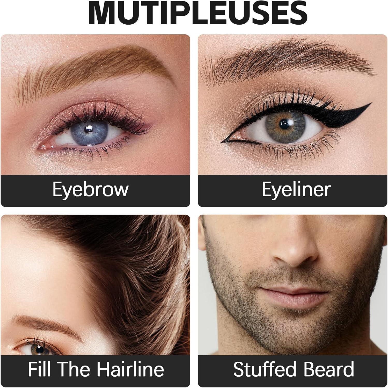 Waterproof Eyebrow Pen, Dual-Ended 2 Forks Microblading Brow Pen and Brush Set, Ultra-Precise Liquid Eye Brow Pencil, Eyebrow Makeup Pencil for Women image number 2