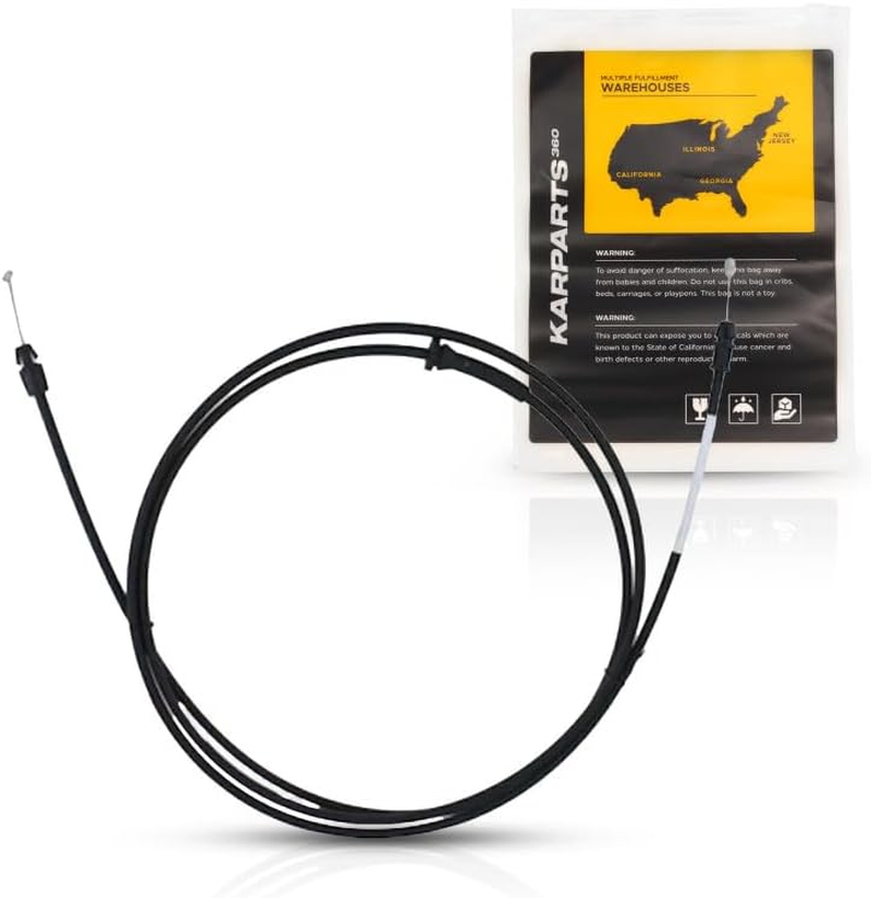 Karparts360 for Buick Century 1997-2005 Hood Release Cable | Black | Plastic/Metal | Replacement for 10407412 image number 2