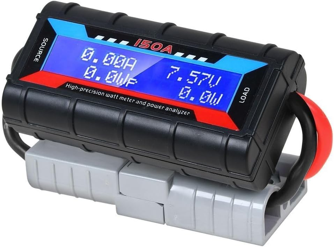 1 Piece 150A LCD Digital Amp Watt Meter Power Analyser Black Plastic Car Accessories Solar Caravan Meter for Plug Tool image number 5