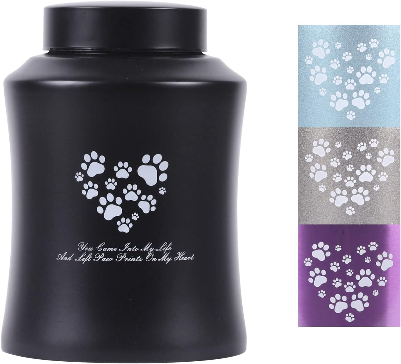 Youdear Memorials Stainless Steel Pet Urn for Dog and Cat Ashes - Premium, Suitable Size (Small, Grey)