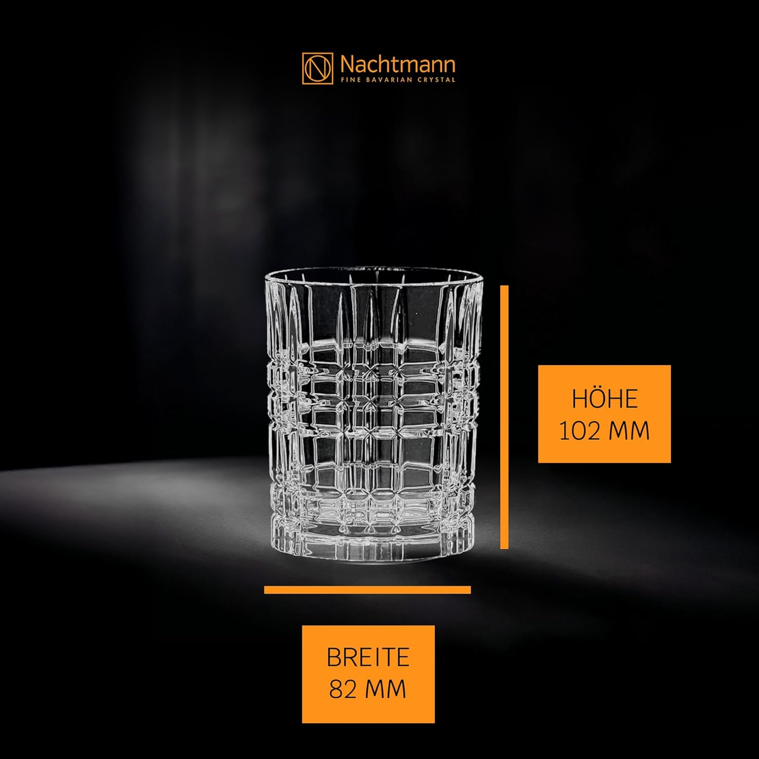 Nachtmann Whisky Glasses, Set of 4, Crystal, 345 Ml, Highland, 95906, 8.2 X 8.2 X 10.2 Cm image number 4