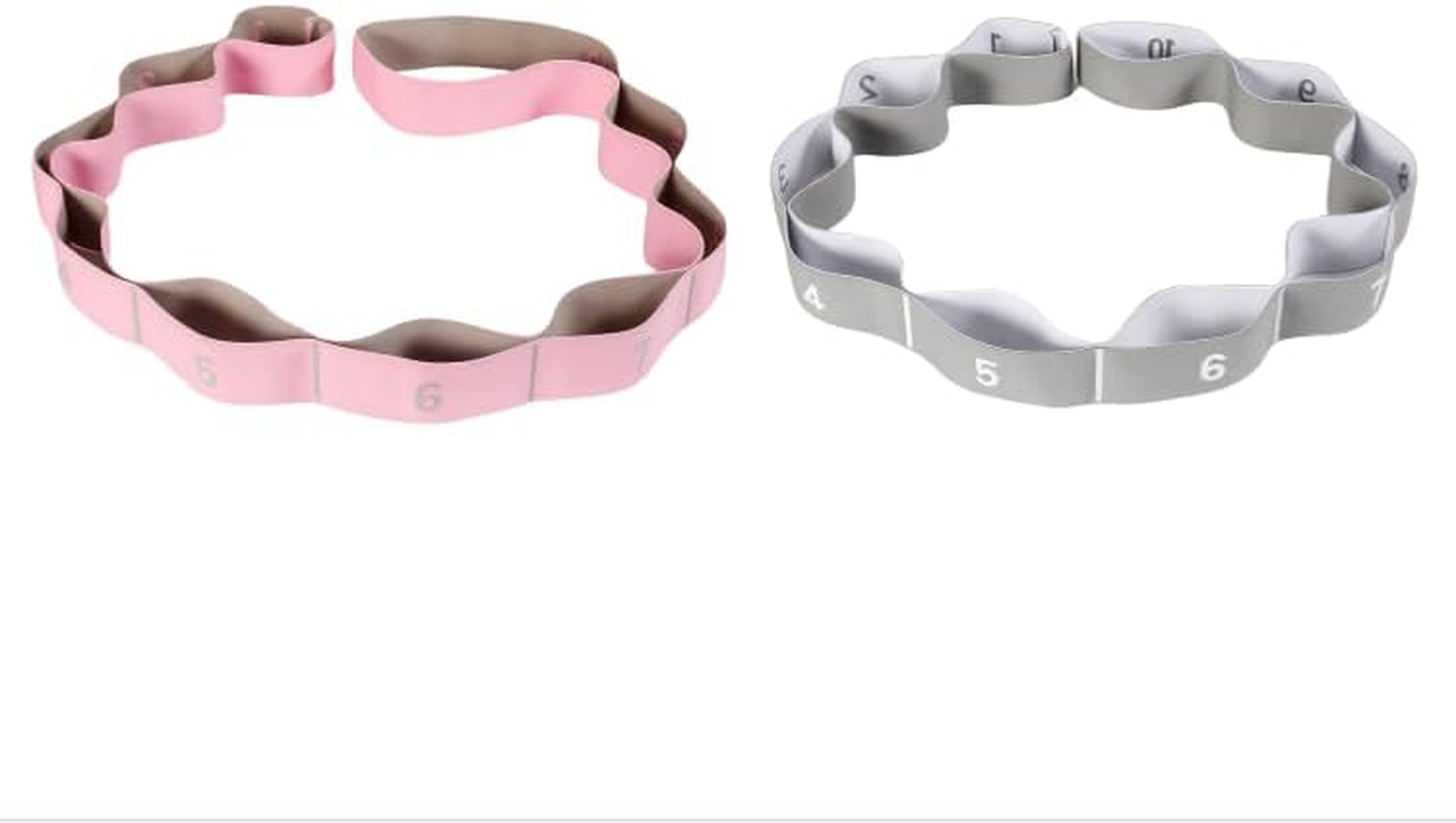 Multi-Loop Elastic Yoga Stretch Strap, 2Pcs Elastic Stretching Strap with Adjustable 10 Loops,Leg Exercise Equipment Stretching Strap with Loops image number 4