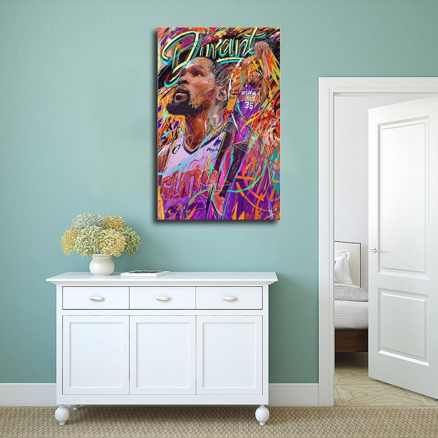 YANGGUANG Kevin Durant Poster Canvas Poster Bedroom Decor Sports Landscape Office Room Decor Gift Unframe: 12X18Inch(30X45Cm) - Kevin Durant Poster image number 2