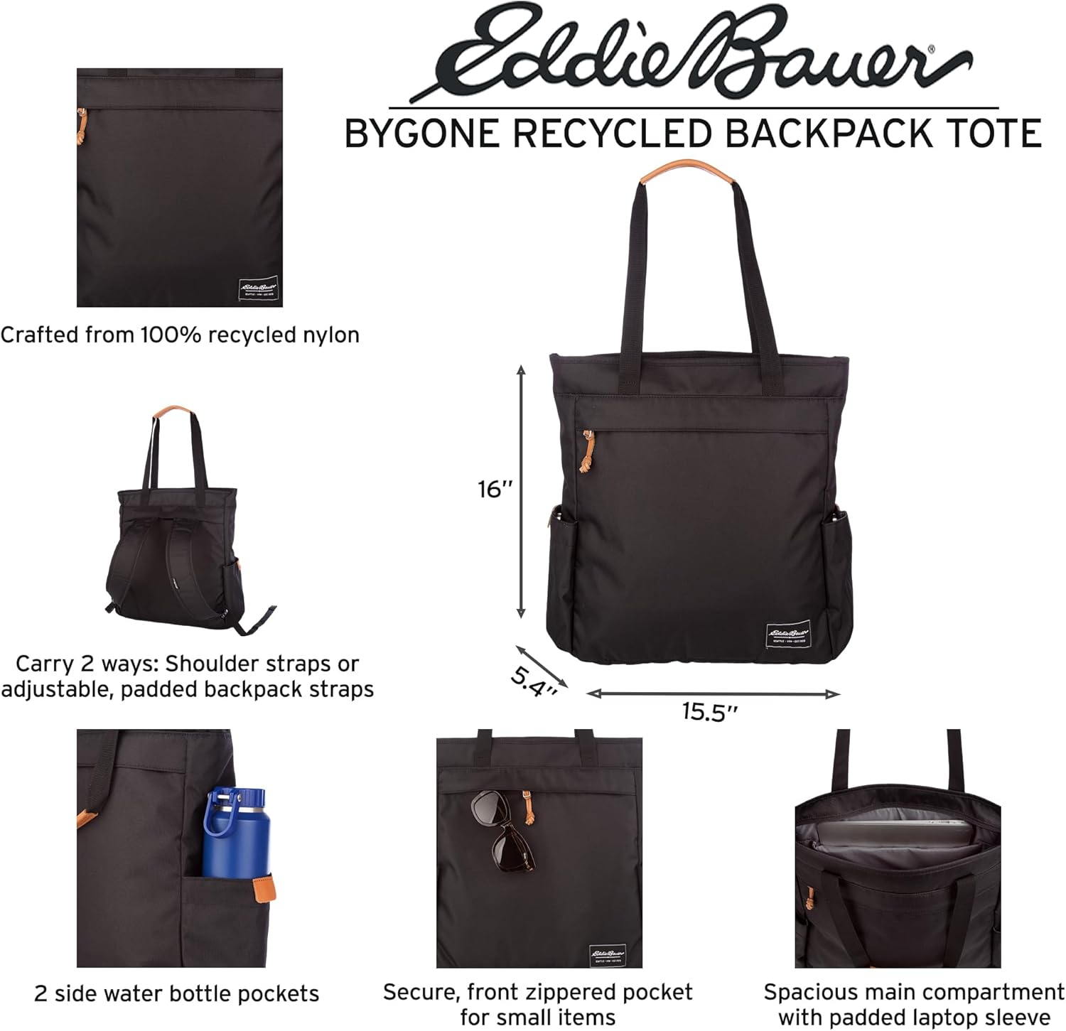 Eddie Bauer 30L Bygone Multipurpose Convertible Backpack Tote image number 2