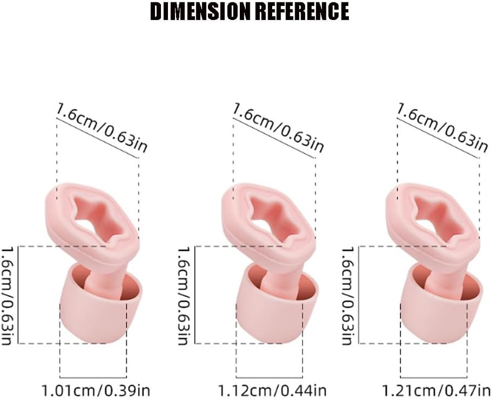 In-Ear Ear Plugs with Five Star Shape Design&ndash; Super Soft, Reusable Hearing Protection in Flexible Silicone for Sleep, Swimming, Travel, Noise Sensitivity 6 Ear Tips in S/M/L - SNR 24Db & NRR 14 Noise Cancelling (Black, S+M+L) image number 1