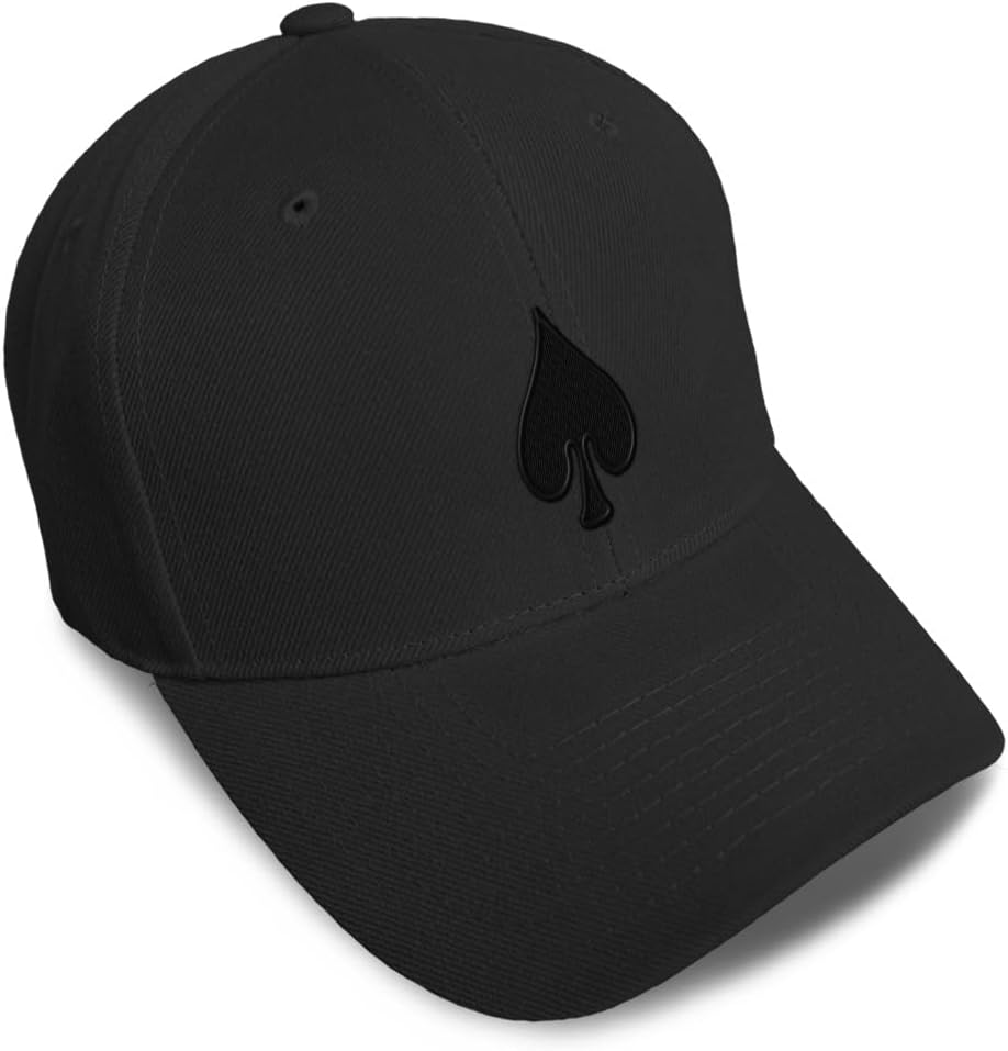 Baseball Cap Spade Embroidery Sports Poker Hats for Men & Women